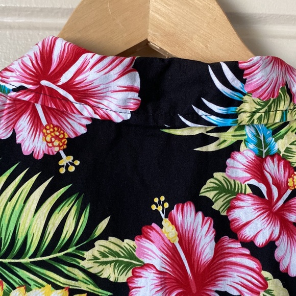 SSLR Big Girl's Floral Button Down Short Sleeve Hawaïïan Shirt Size Large - Picture 8 of 10
